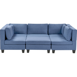 Beliani UNSTAD - Modulaire Sofa-Blauw-Polyester