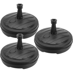 3x Ronde parasolvoet antraciet 42 cm 13 liter - Parasolvoeten