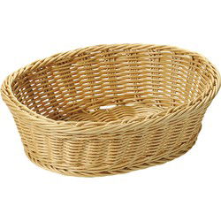 Kesper fruitmandje/broodmandje - 23 x 29 x 9,5 cm - gevlochten - broodmand
