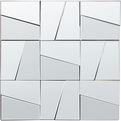 Beliani ANCEMONT - Wandspiegel-Zilver-Glas