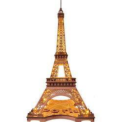 Robotime Verlichte Eiffeltoren DIY Miniatuur Knutselen