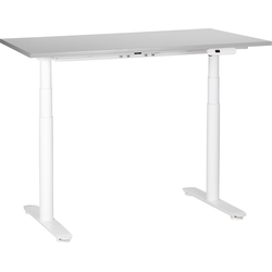 DESTINAS - Elektrisch bureau - Lichtgrijs - 120 cm - Spaanplaat