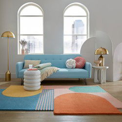 Wollen vloerkleed Lozenge - Multi - 120x180 cm
