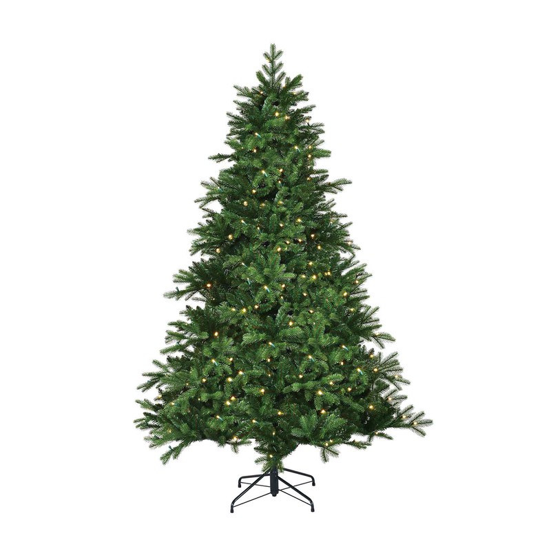 Black box kunstkerstboom led brampton spruce maat in cm: 155 x 107 groen 140 lampjes met warmwit led - 
