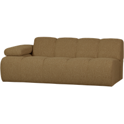 WOOOD Mojo 2-Zits Bank Met Arm Links - Bouclé - Geel/Bruin Melange