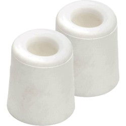 Deurstopper - 5x - wit - rubber - 6 x 4 cm - vloermodel - deurbuffer - Deurstoppers