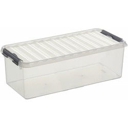Sunware opbergbox - transparant - 9.5L - 48 x 19 x 15 cm - Opbergbox