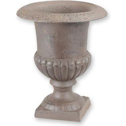 Gietijzeren tuin urn - bruin