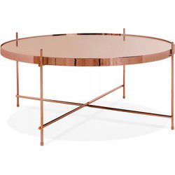 KOLOS salontafel woonkamer 83x83x35 cm Koper