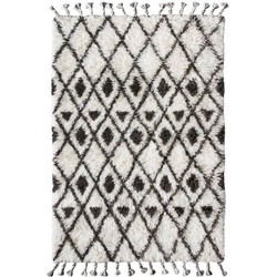 Showmodel - HKliving karpet wol ruitmotief bruin wit 120x180 cm