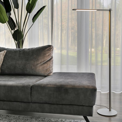 Design Vloerlamp - Steinhauer - Metaal - Design - LED - L: 47cm - Voor Binnen - Woonkamer - Eetkamer - Zilver