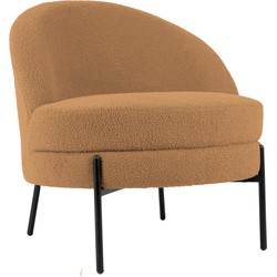 Leitmotiv - Fauteuil Noble Teddy Curl - Zandbruin