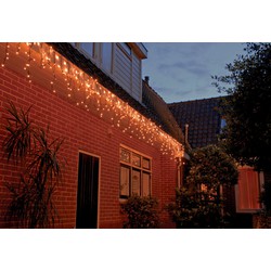 CONNECT DE LUXE KOPPELVERLICHTING ICICLE LIGHTS 100LED CLASSIC 400X35CM 30 STRENGEN, RUBBER KABEL ZWART