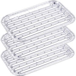 BBQ Collection Grillschalen - 5 stuks - rechthoekig - 11 x 18 cm - barbecueroosters
