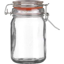 Urban Living Voorraadpot/bewaarpot - 250 ml - glas - met beugelsluiting - D7 x H12 cm - Voorraadpot