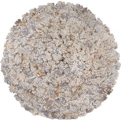 Clayre & Eef Wandlamp Ø 62x12 cm Grijs Metaal