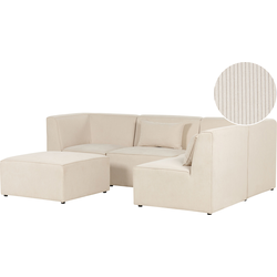 Beliani LEMVIG - Modulaire Sofa-Beige-Corduroy