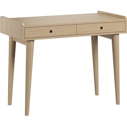 Bureau 2 Lades Eikenhouten Decoratie L96 cm - Retro