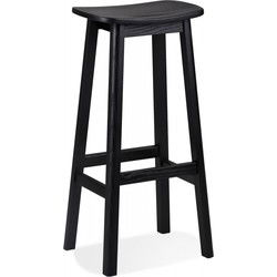 DUMAS design barkruk 41x32x76 cm Zwart