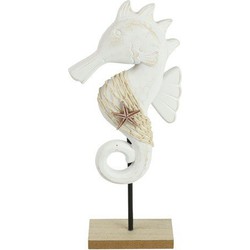 Ornament Cedro kunststof 12x5x28 cm wit 1 stuk