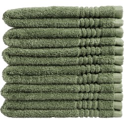 PHLOX Gastendoek Set 30x50 cm - 6 stuks - 600 g/m2 Zacht Katoen - Supreme Collectie - Oud Groen
