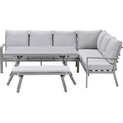 Garden Impressions Senja lounge dining set 4-delig rechts - valley sand