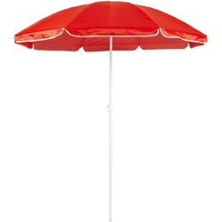 Verstelbare strand/tuin parasol - rood - dia 150 cm - verstelbaar - Parasols