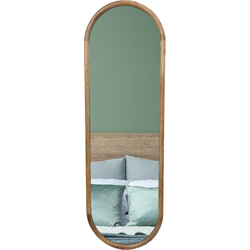 MISOU Wandspiegel - Hout - Ovaal - Spiegel - Badkamer - Slaapkamer - Woondecoratie - Wanddecoratie - Miroir Mural - AURUM