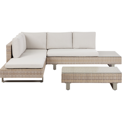 Beliani LANCIANO - Loungeset-Wit-PE rotan