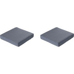 Madison -  Lounge Profi-Line Zitkussen Manchester denim grey - Ca. 60x60 cm - Set van 2