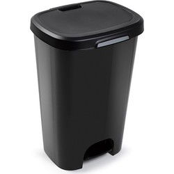 Plasticforte Pedaalemmer - zwart - 50L - 41 x 36 x 63,5 cm - Pedaalemmers