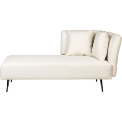 Beliani RIOM - Chaise longue-Wit-Polyester
