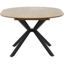 Eettafel Uitschuifbaar Eiken - Ø120-160x75cm - Cesura