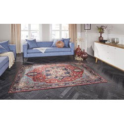 Elle Decoration - Vintage vloerkleed - Hamadan - Klassiek - Rood - 80 X 150 CM