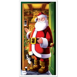 Kerst thema deurposter 152 cm - Feestdecoratieborden