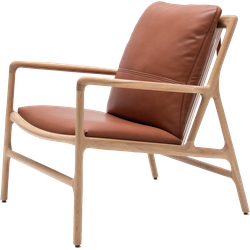Dedo easy chair whitewash - dakar leather whisky zitting