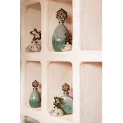 PTMD Deco Object Cherisee - 23x23x49 cm - Glas - Messing