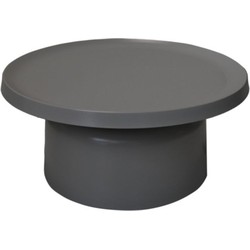 HSM Collection-Ronde Salontafel Mara-75x75x35-Grijs-Metaal