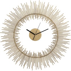 PTMD Anther Gold metal wall clock separate sun rays