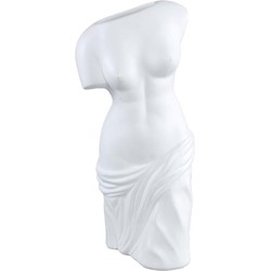 PTMD Syra Standbeeld Torso - 18 x 14 x 31 cm - Poly - Wit