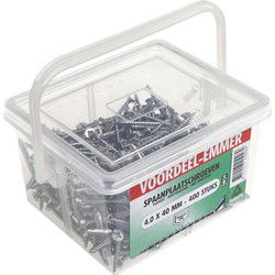 Spaanpl.schr. rvs 3.5x25mm 800st
