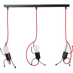 moderne hanglamp Santoro Zwart 3-lichts