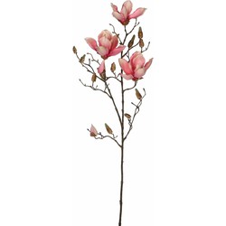 Magnolia beverboom kunstbloemen takken 90 cm decoratie - Kunstbloemen