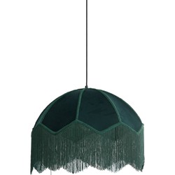 Light & Living - hanglamp - Malacia - groen - raffia velours stof - Ø 50cm - E27 - 2986376