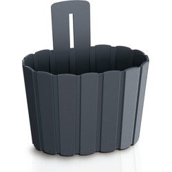 Prosperplast Muur plantenpothoutlook - 20 x 15 cm - antraciet - Plantenpotten
