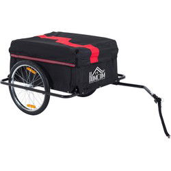 4goodz Homcom Fietsaanhanger met 20 inch wielen - Zwart/Rood