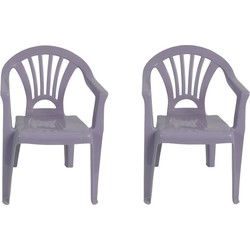 2x Paars kinderstoeltje plastic 37 x 31 x 51 cm - Kinderstoelen