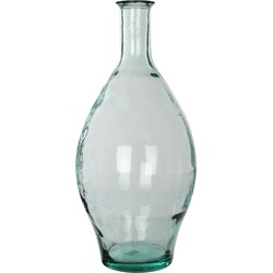 Mica Decorations Kyara Fles Vaas - H60 x Ø28 cm - Gerecycled Glas - Transparant