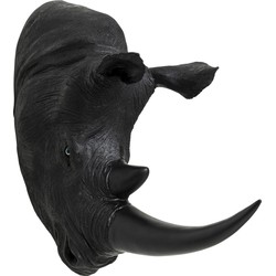 Kare Wanddecoratie Rhino Head Antique Black 22x43cm