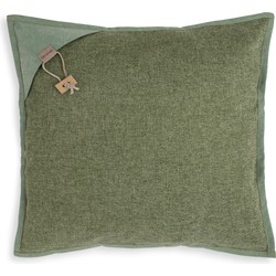 Knit Factory Hope Sierkussen - Groen - 50x50 cm - Inclusief kussenvulling